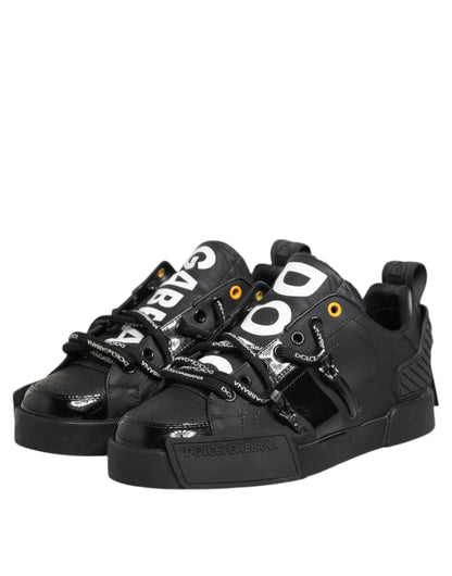 Black Portofino Low Top Men Sneakers Shoes