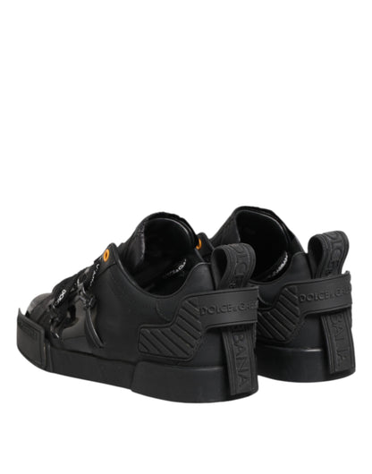 Black Portofino Low Top Men Sneakers Shoes