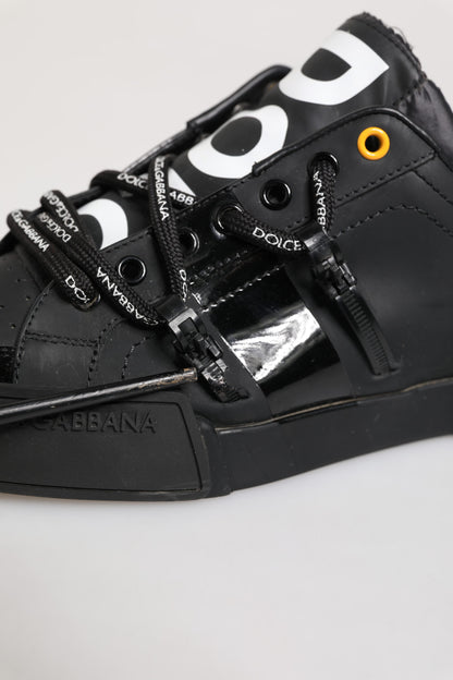 Black Portofino Low Top Men Sneakers Shoes