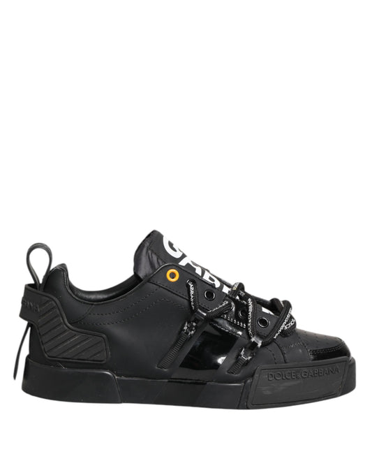 Black Portofino Low Top Men Sneakers Shoes