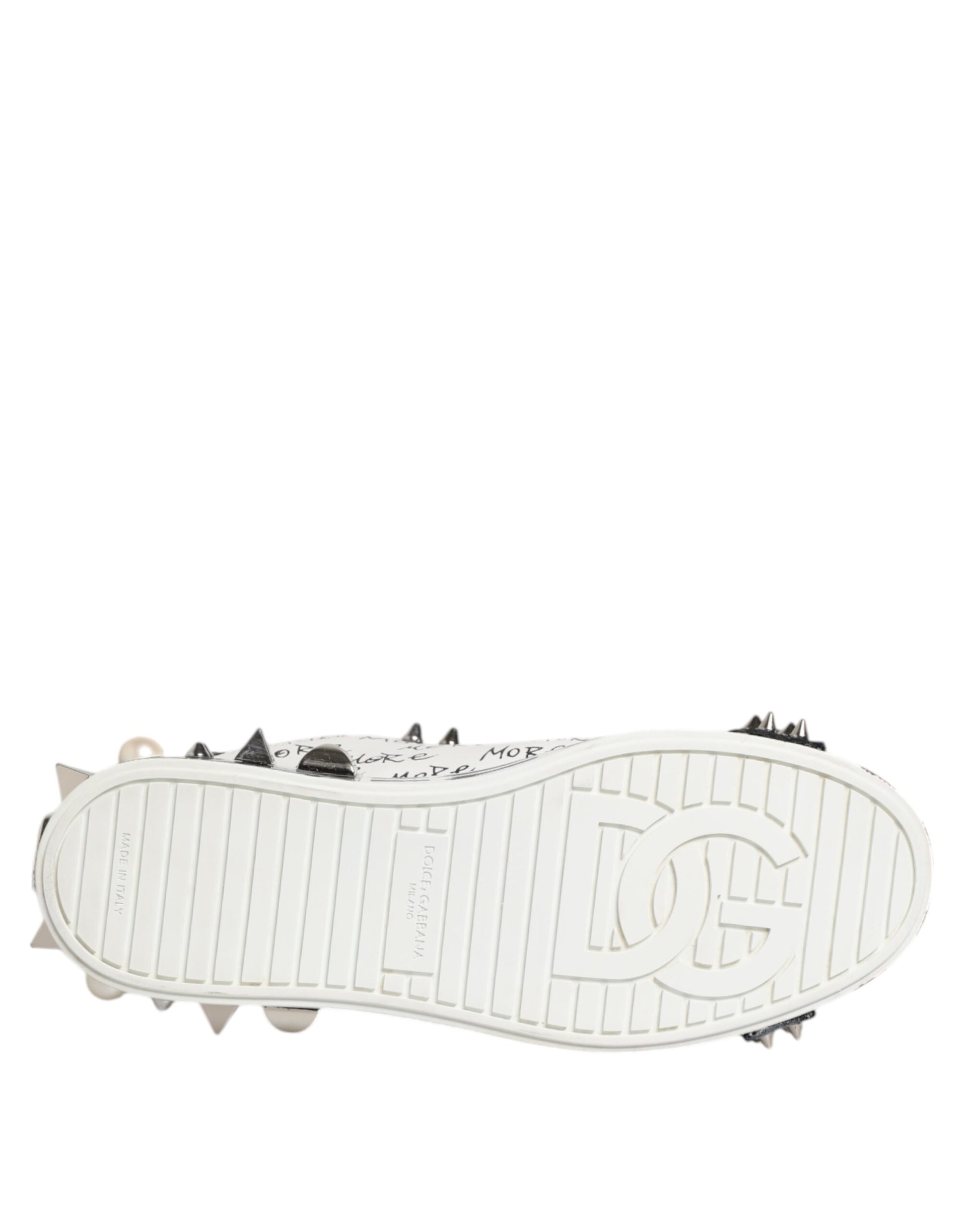 Black White Studded Low Top Sneakers Shoes