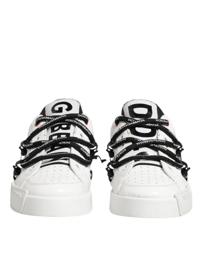 White Leather Lace Up Men Sneakers Shoes