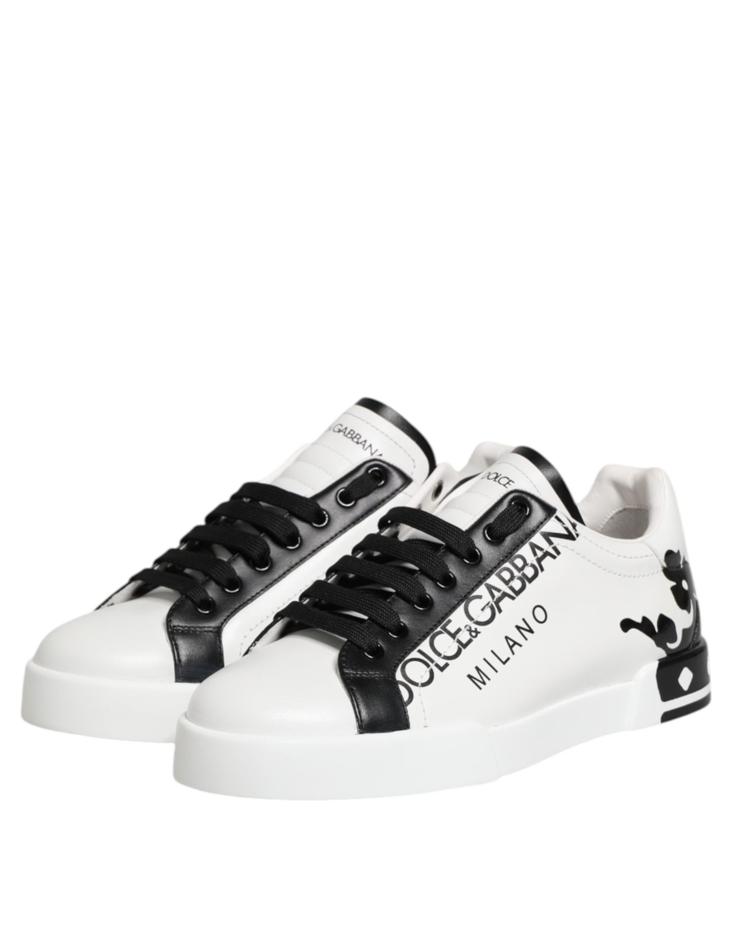 White Black Crown Low Top Men Sneakers Shoes