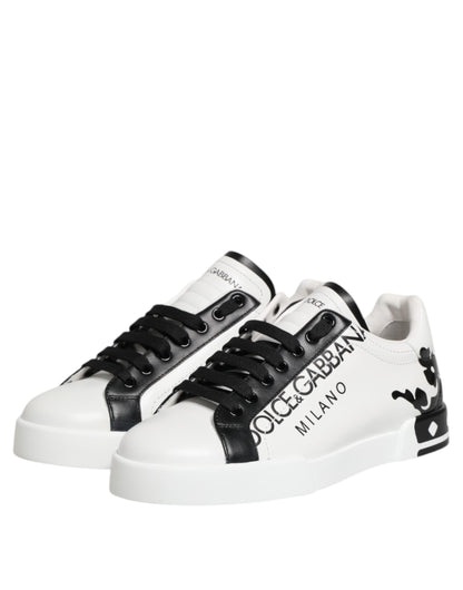 White Black Crown Low Top Men Sneakers Shoes