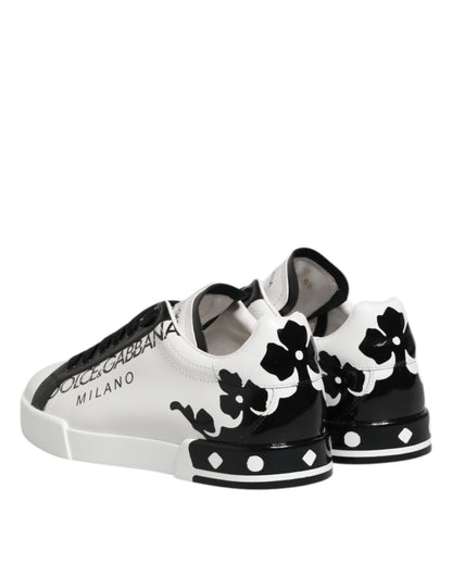 White Black Crown Low Top Men Sneakers Shoes