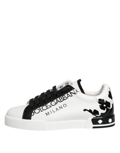 White Black Crown Low Top Men Sneakers Shoes