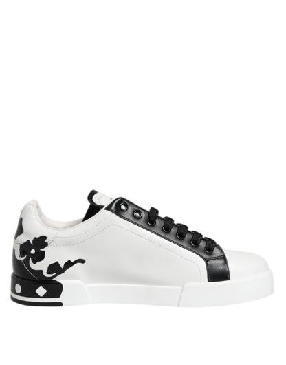 White Black Crown Low Top Men Sneakers Shoes