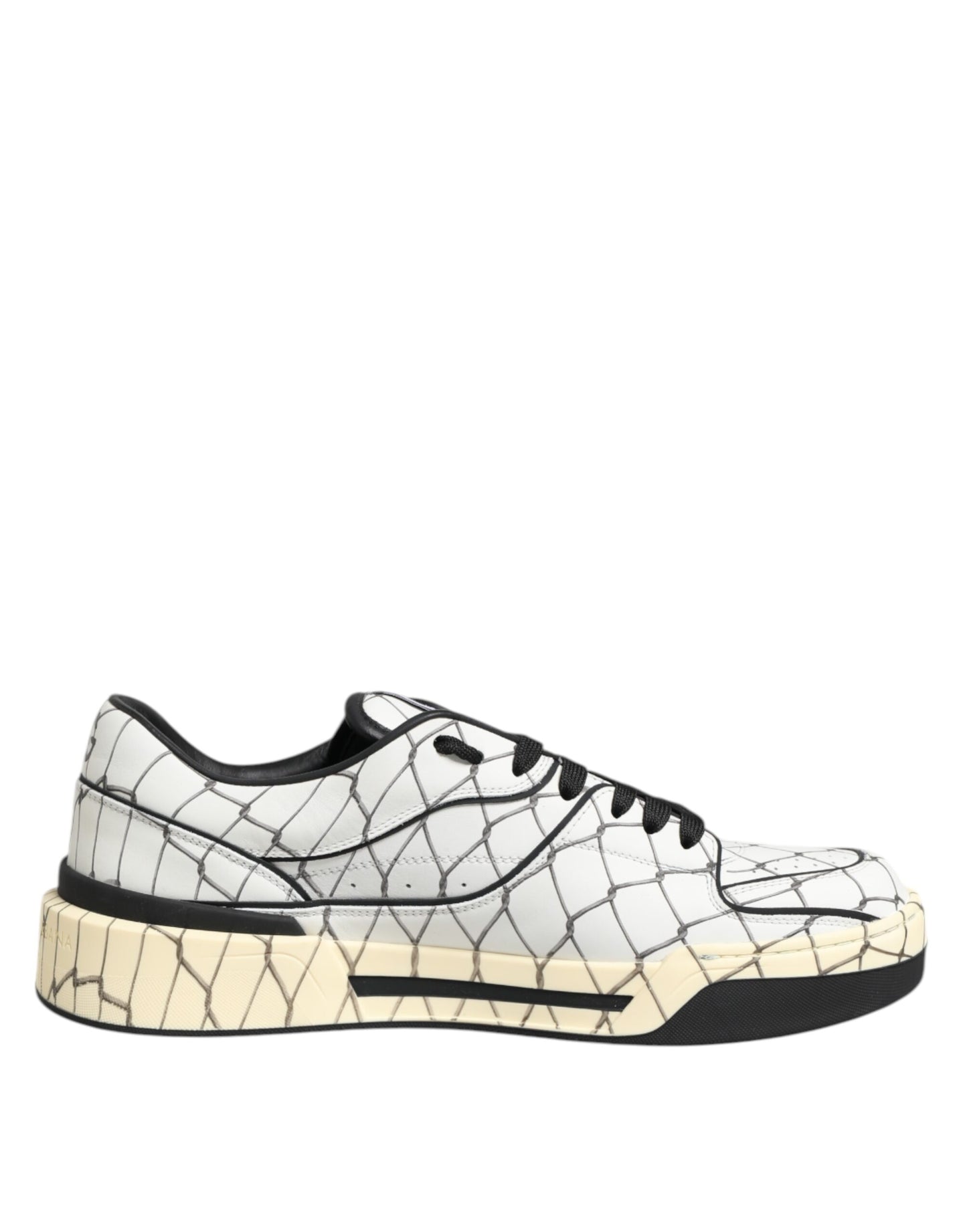 White Logo Print Low Top Men Sneakers Shoes