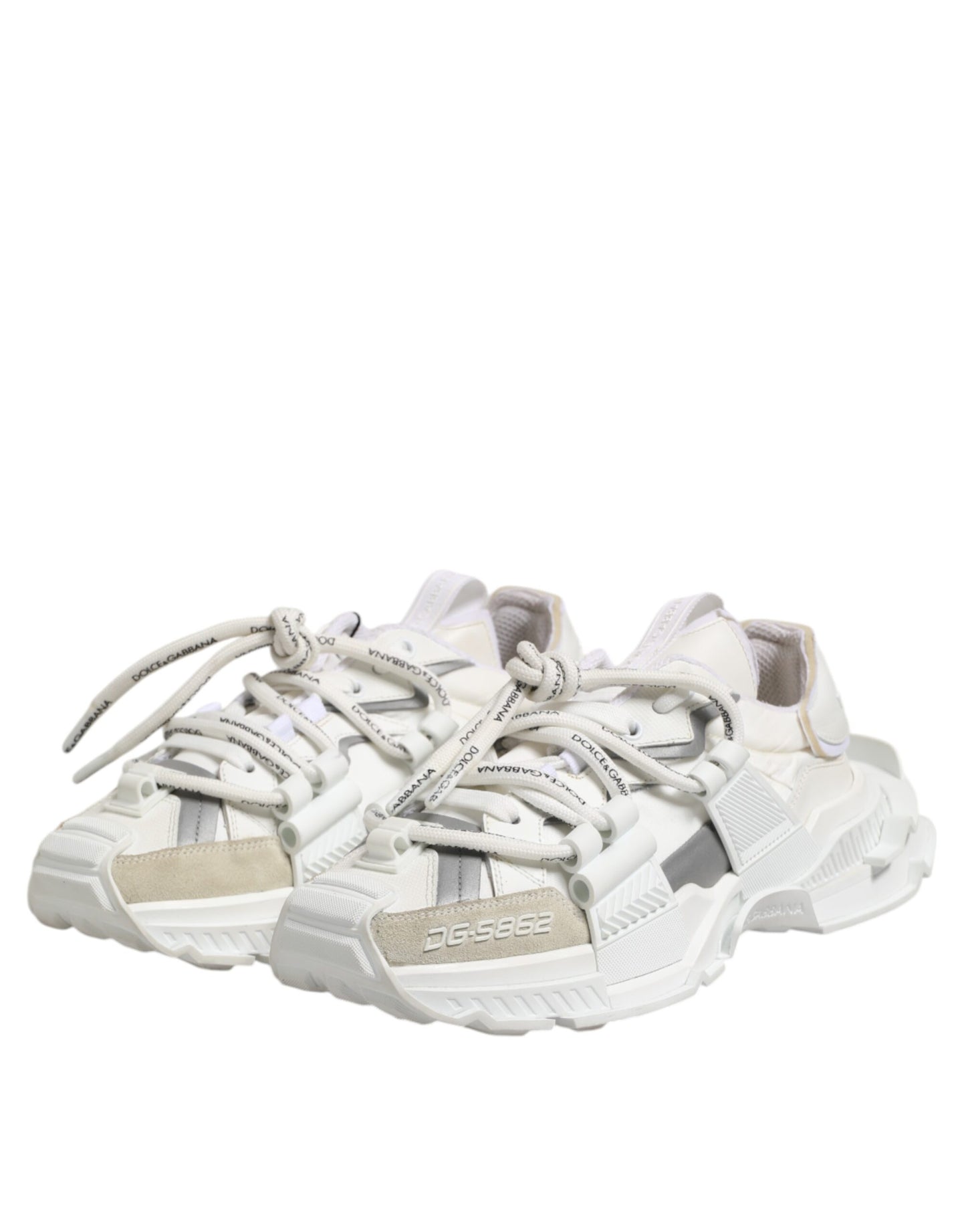 White Silver Low Top SPACE Men Sneakers Shoes