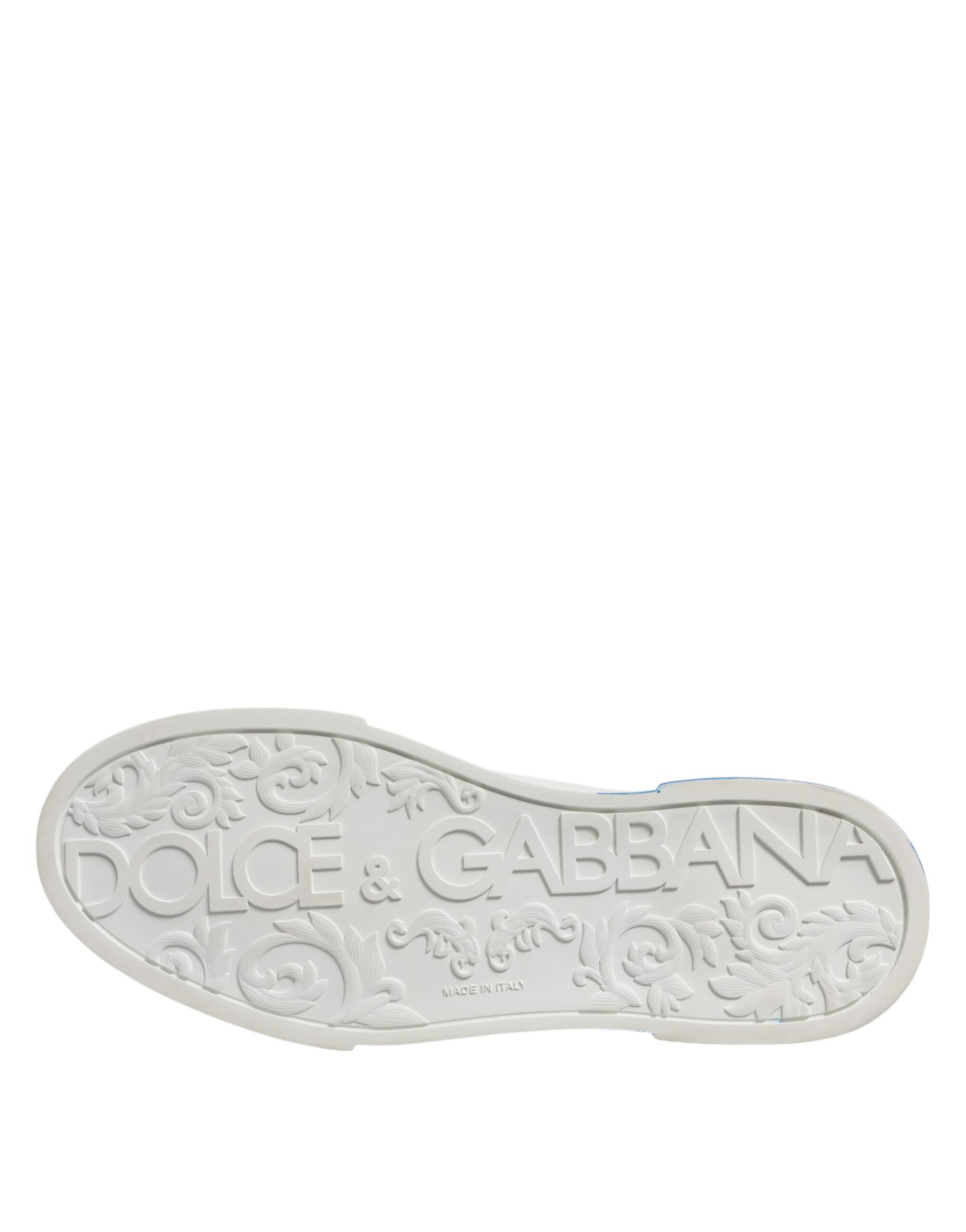 White Blue Leather Logo Low Top Sneakers Shoes
