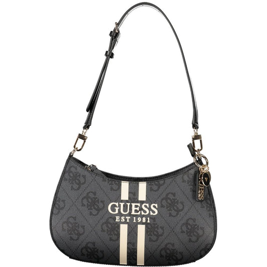 Black Polyethylene Women Handbag