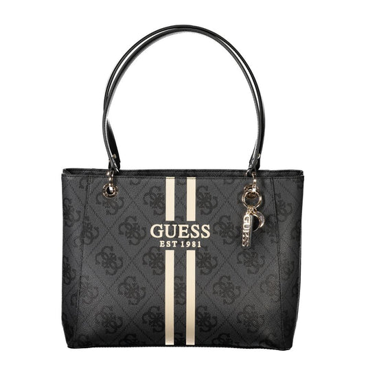 Black Polyethylene Women Handbag