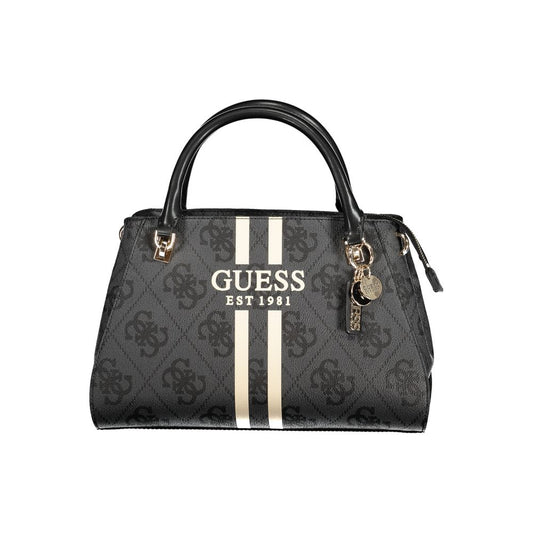 Black Polyethylene Women Handbag