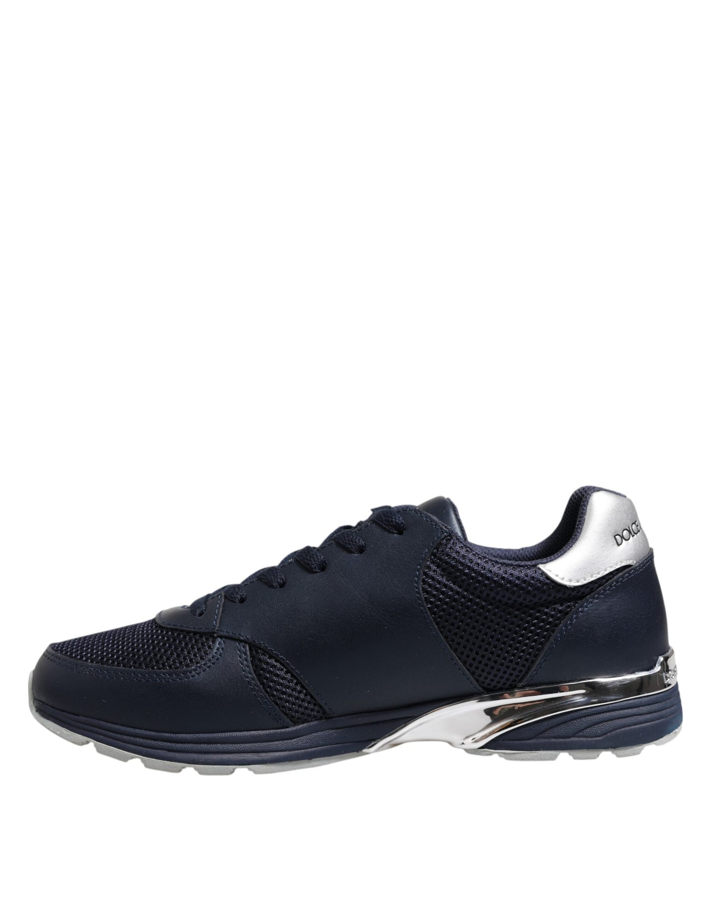 Blue Leather Logo Low Top Men Sneakers Shoes