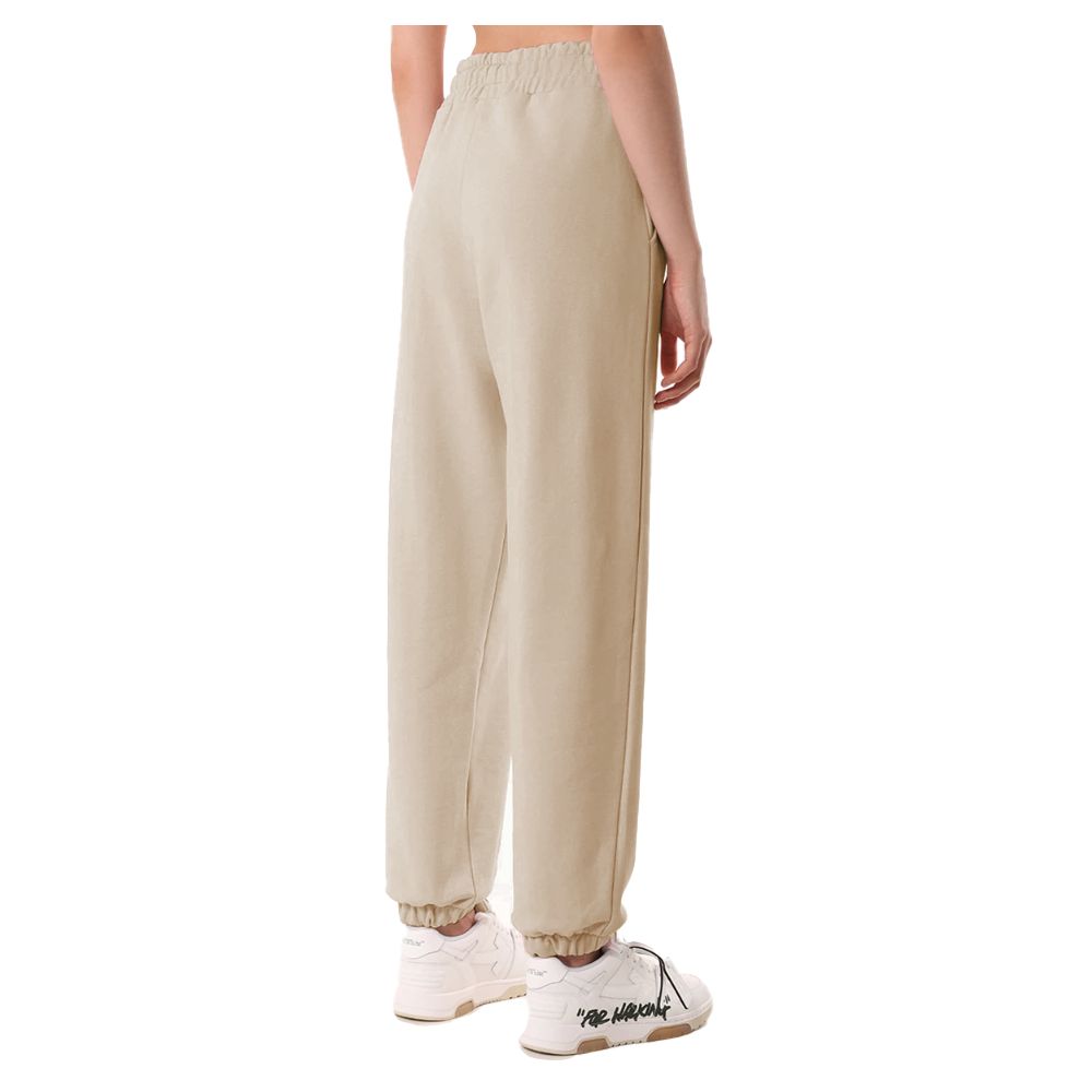 Beige Cotton Jeans & Pant