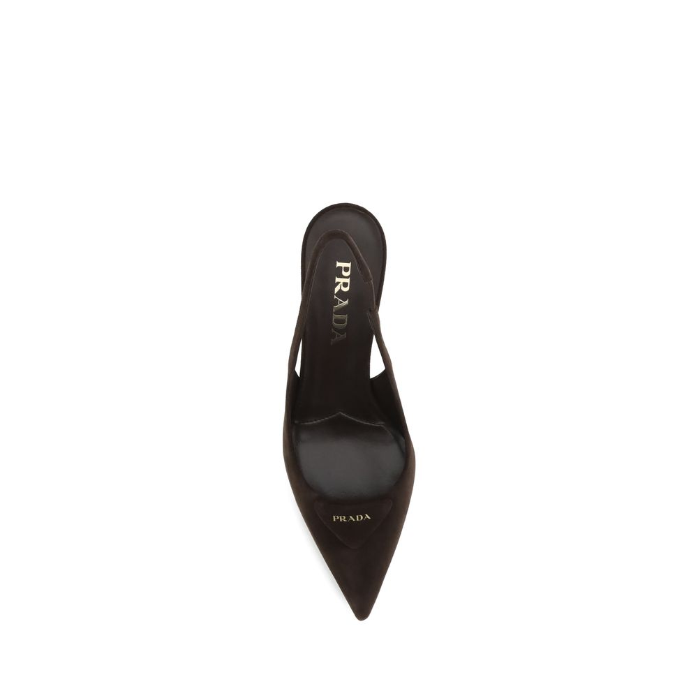 Suede Slingback Pumps