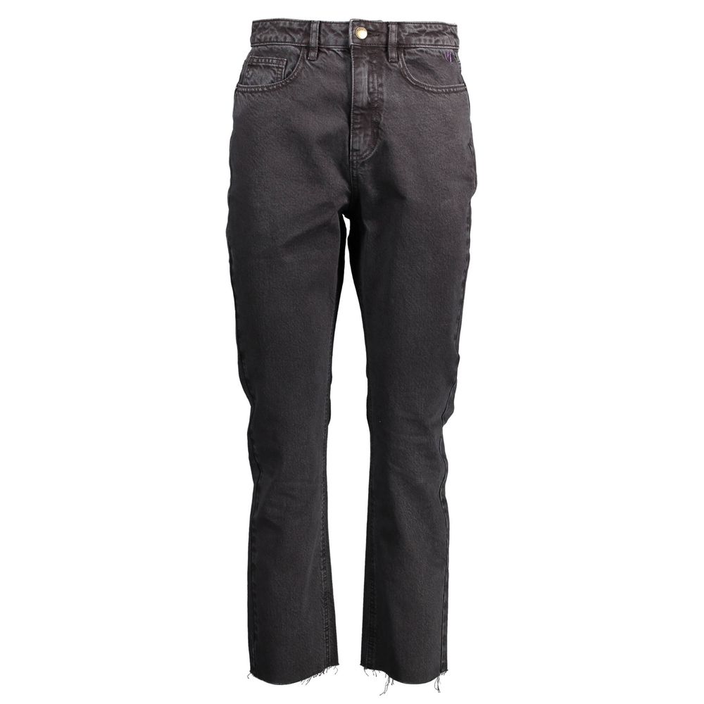 Black Cotton Jeans & Pant