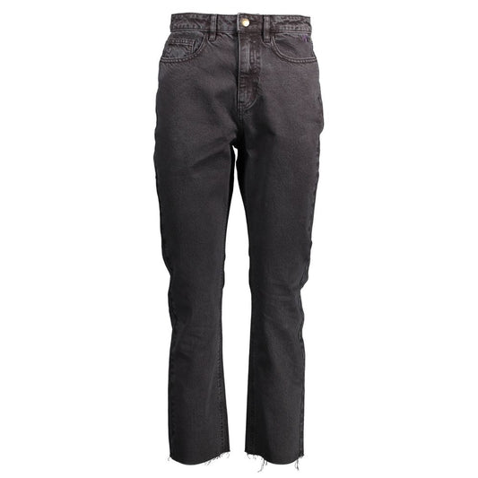 Black Cotton Jeans & Pant