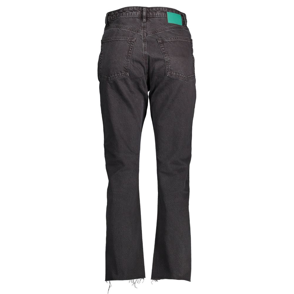 Black Cotton Jeans & Pant