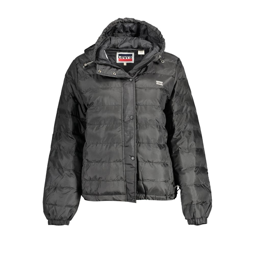 Black Polyester Jackets & Coat