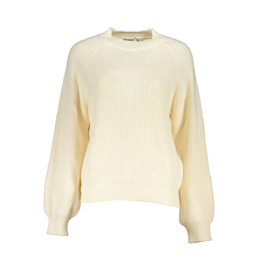 White Fabric Sweater
