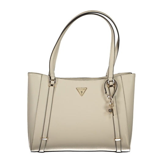 Beige Polyethylene Handbag