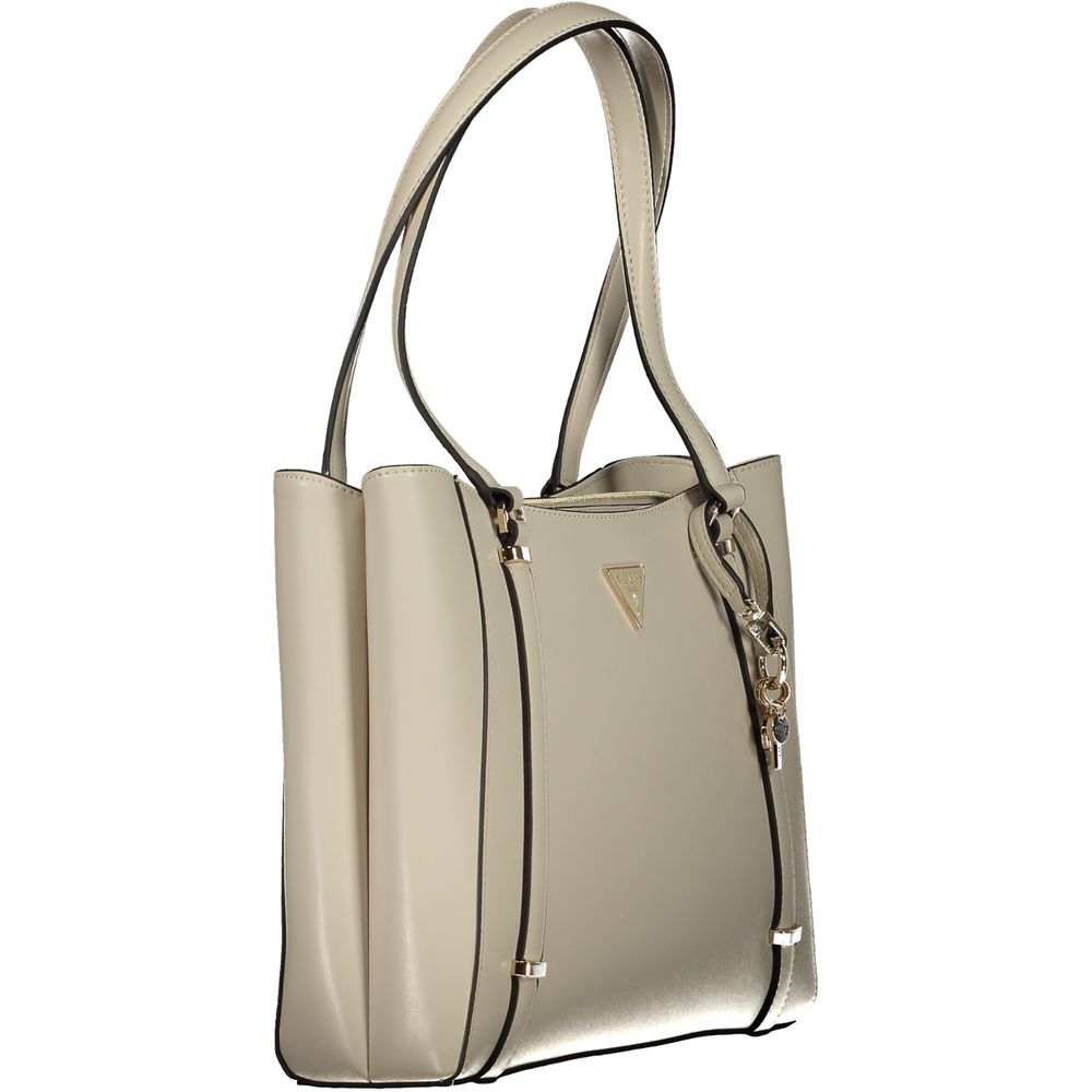 Beige Polyethylene Handbag