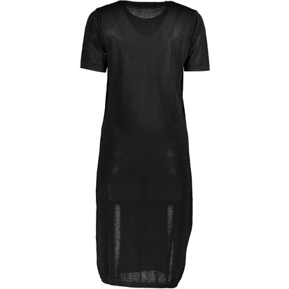 Vestido negro de viscosa