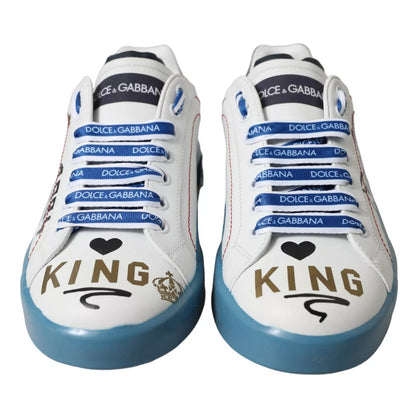 Blue White Printed Portofino Melt Sneakers