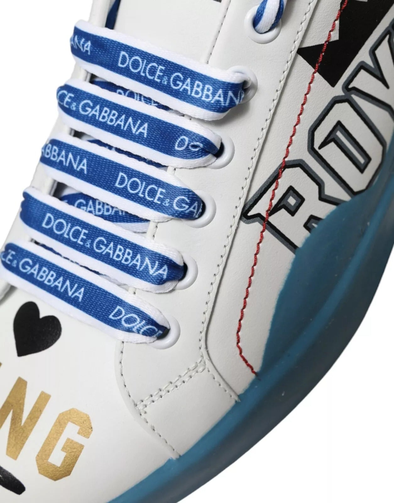 Blue White Printed Portofino Melt Sneakers