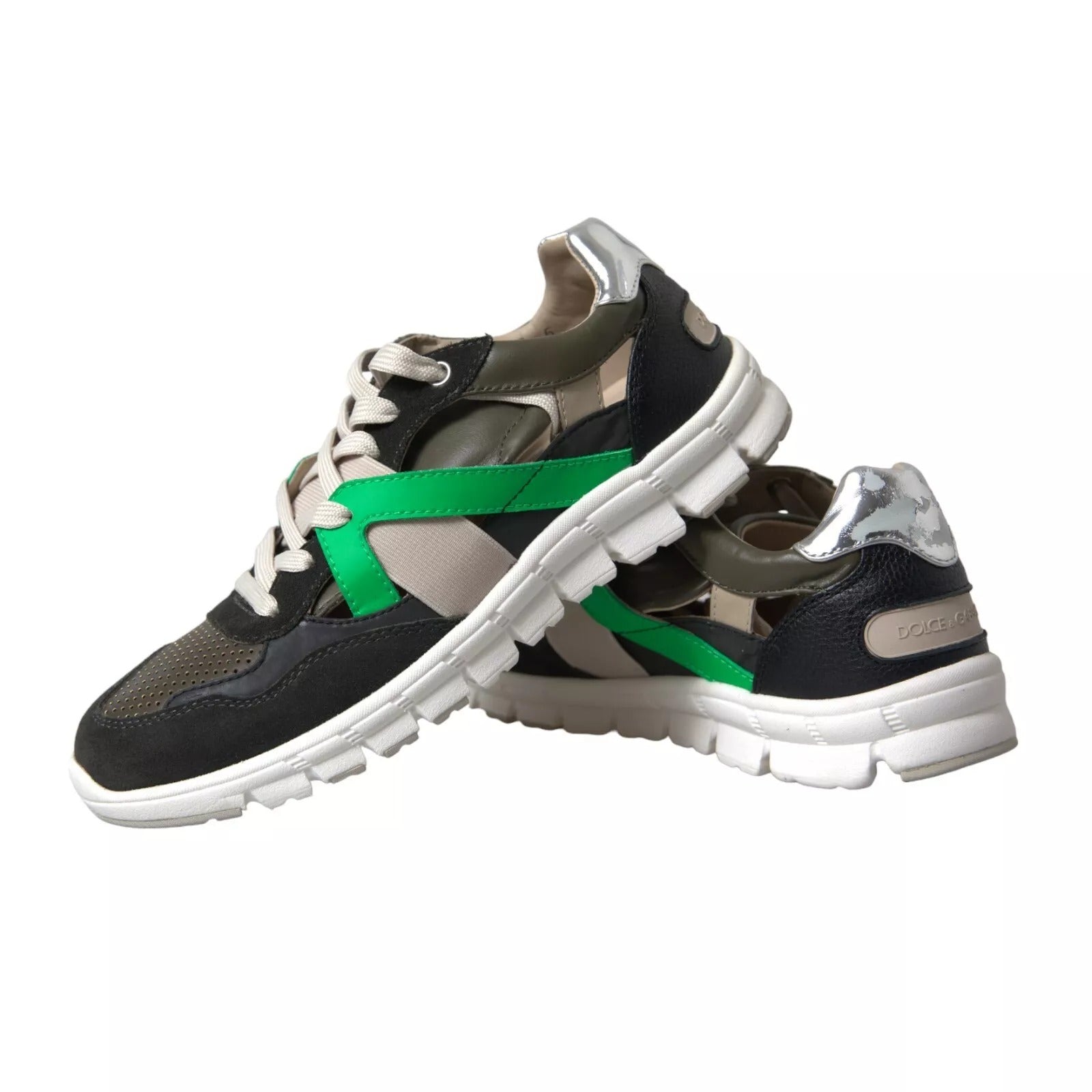 Sneakers Multicolor Leather Suede Shoes