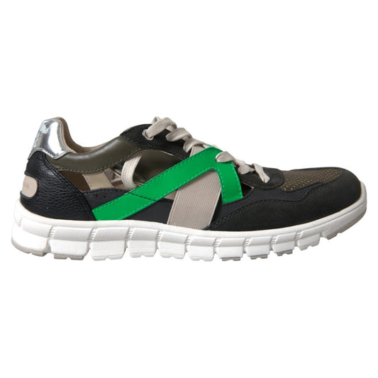 Sneakers Multicolor Leather Suede Shoes