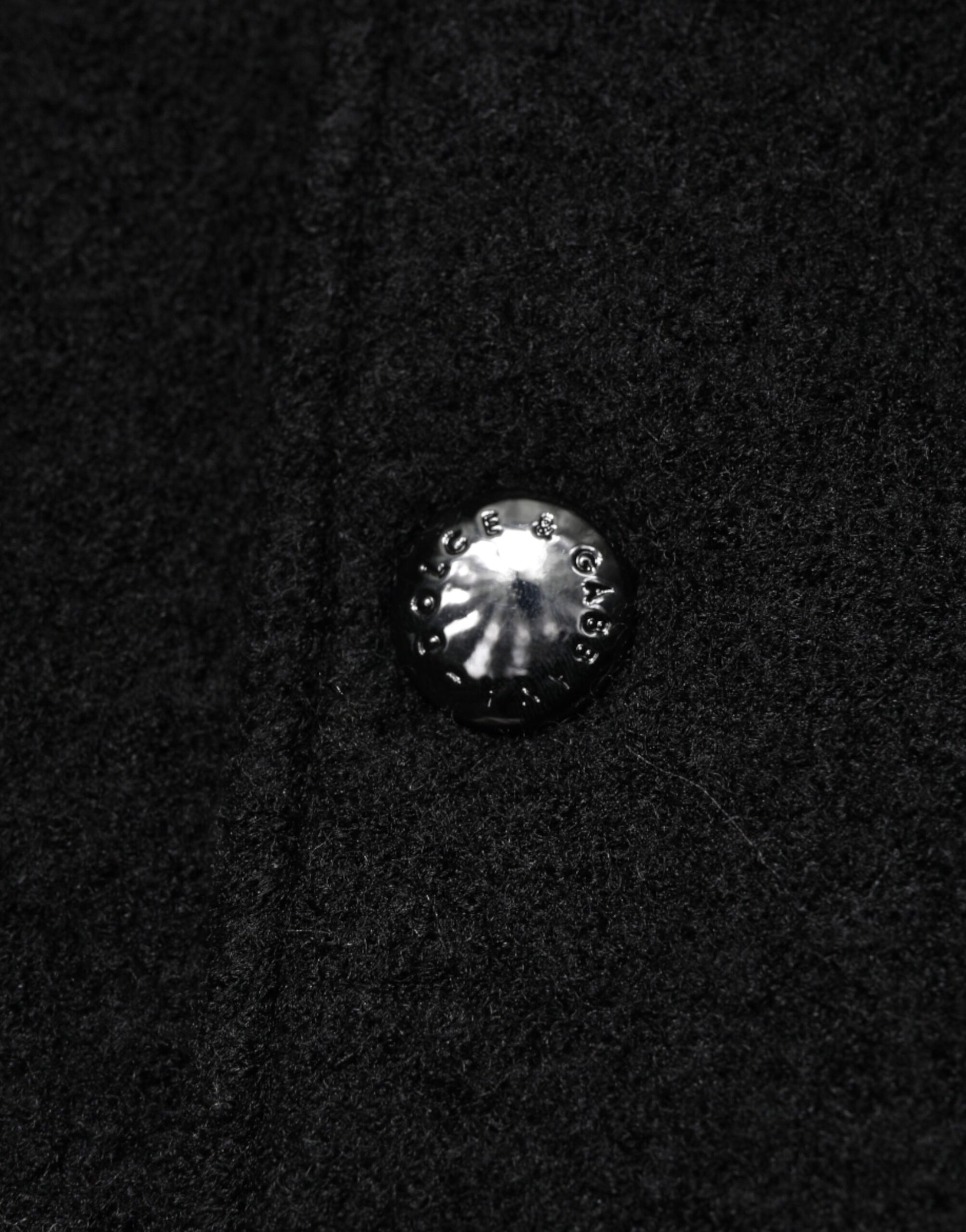 Black Wool Logo Plaque Bomber Jacket