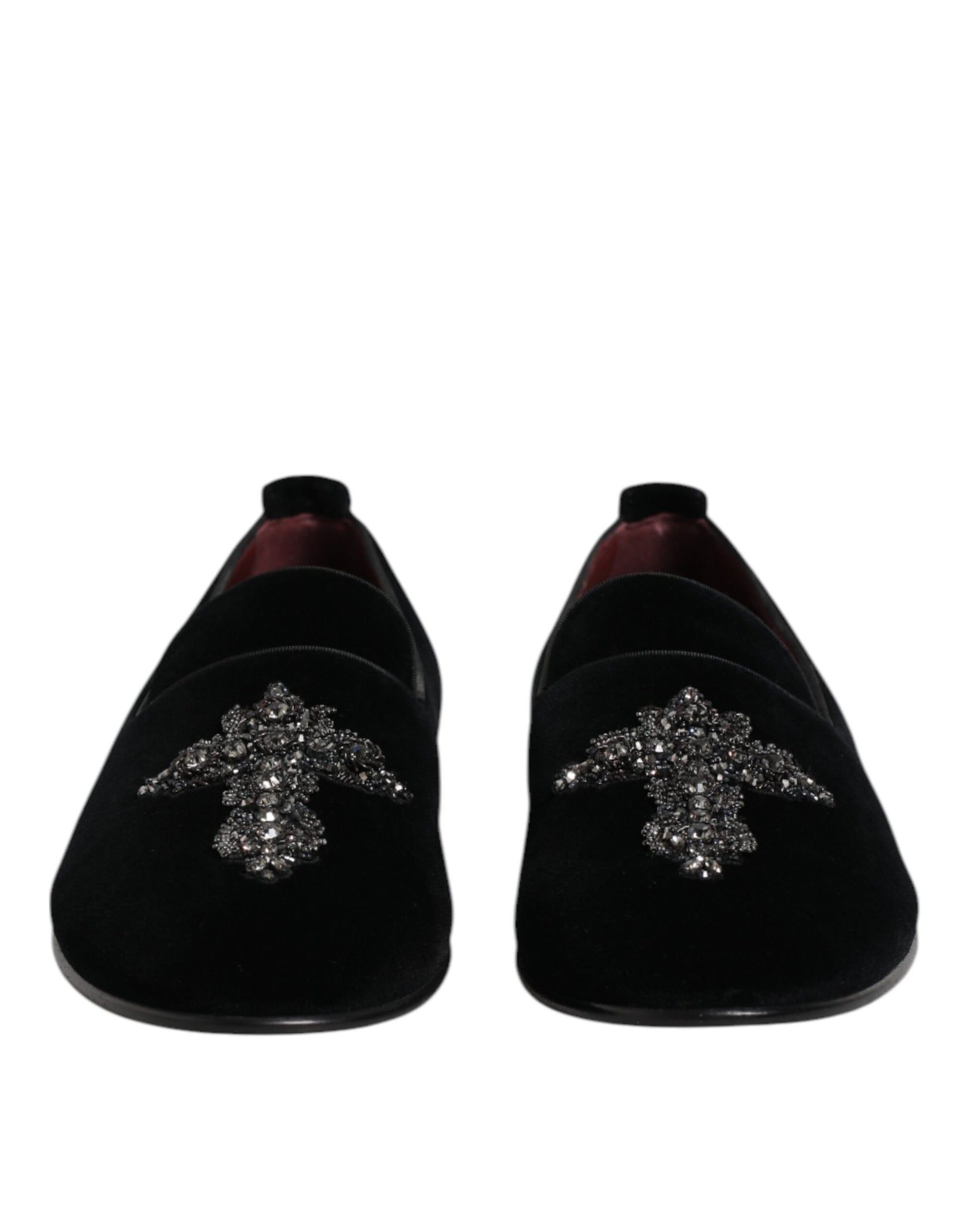 Black Suede Cross Slip On Loafers Dress Shoes