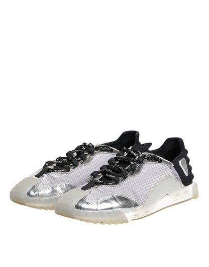 Black Silver NS1 Men Low Top Sneakers Shoes