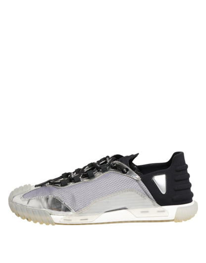 Black Silver NS1 Men Low Top Sneakers Shoes