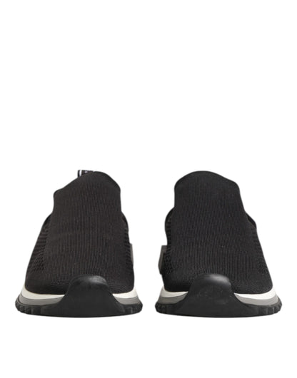 Black SORRENTO Logo Slip On Men Sneakers Shoes