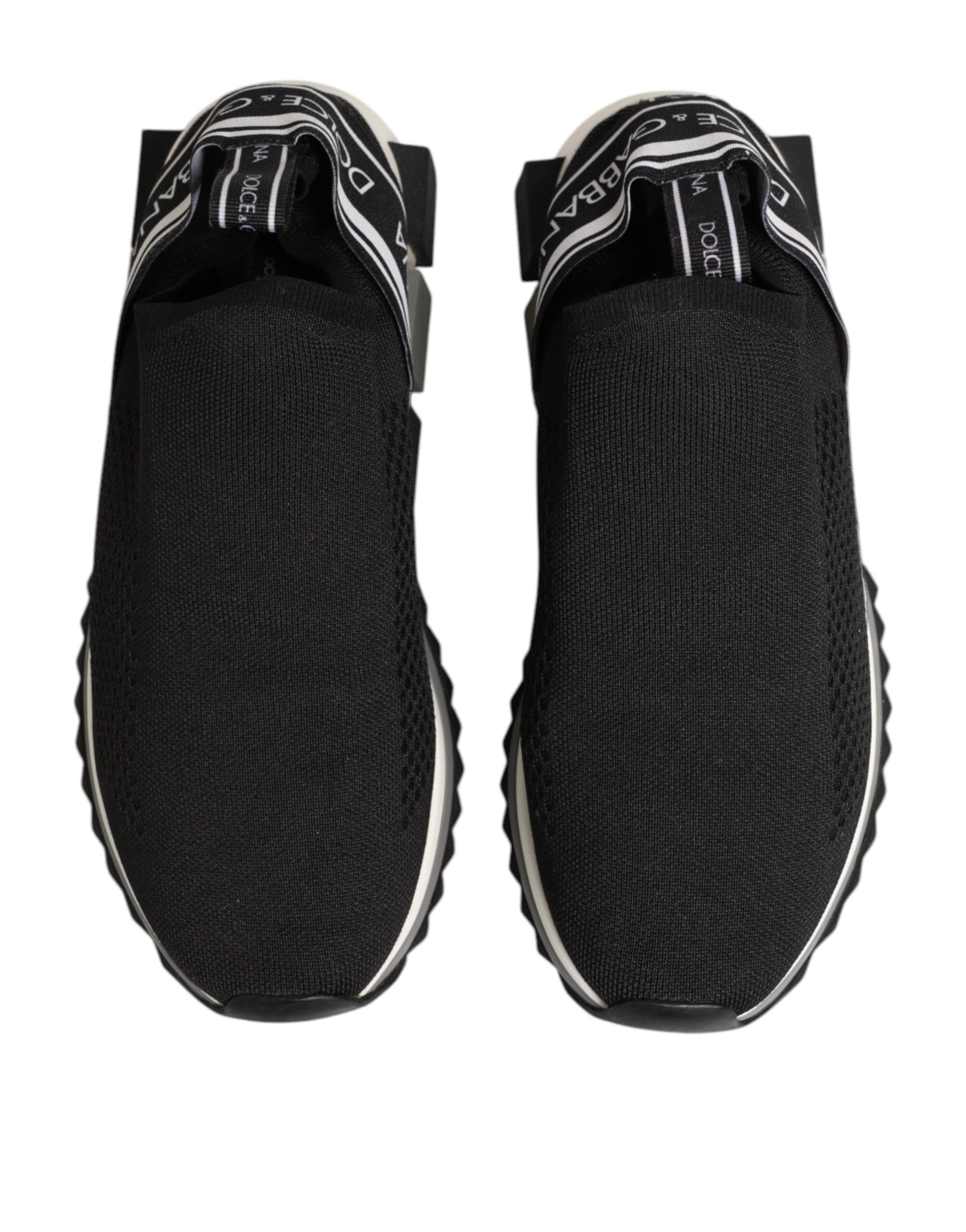 Black SORRENTO Logo Slip On Men Sneakers Shoes