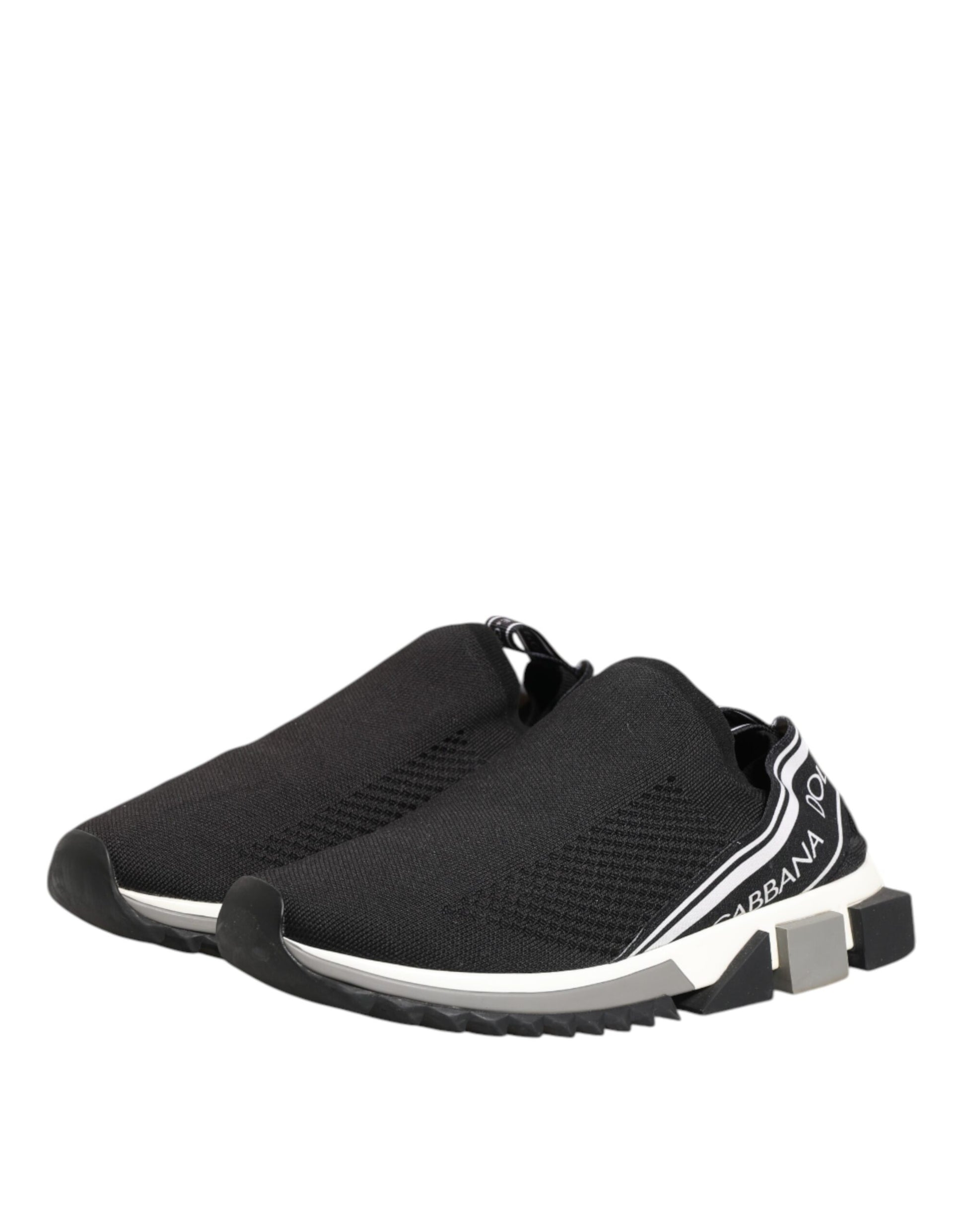 Black SORRENTO Logo Slip On Men Sneakers Shoes