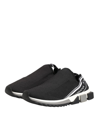 Black SORRENTO Logo Slip On Men Sneakers Shoes