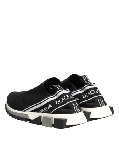 Black SORRENTO Logo Slip On Men Sneakers Shoes