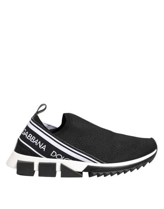Black SORRENTO Logo Slip On Men Sneakers Shoes
