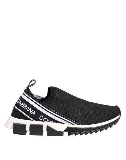 Black SORRENTO Logo Slip On Men Sneakers Shoes