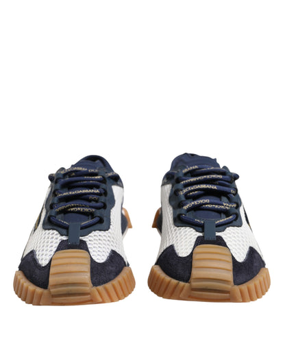 Blue White NS1 Lace Up Low Top Sneakers Shoes