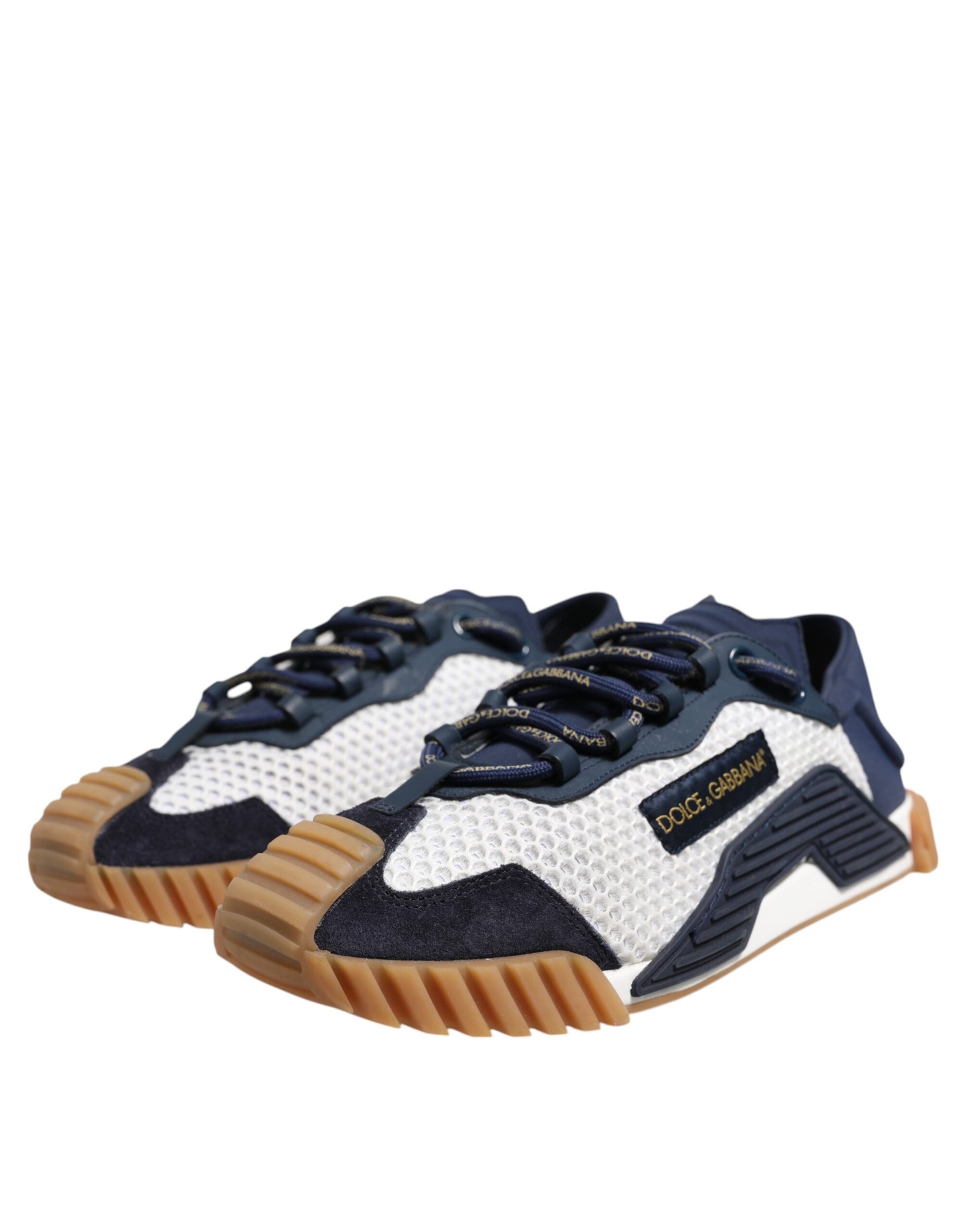 Blue White NS1 Lace Up Low Top Sneakers Shoes