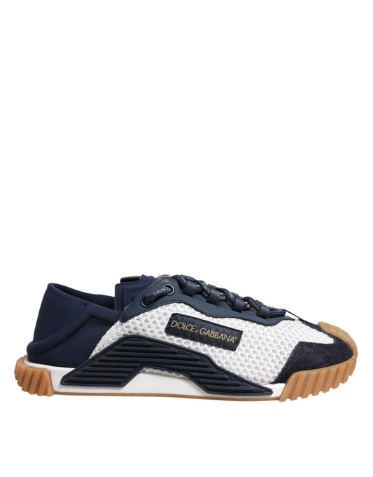 Blue White NS1 Lace Up Low Top Sneakers Shoes
