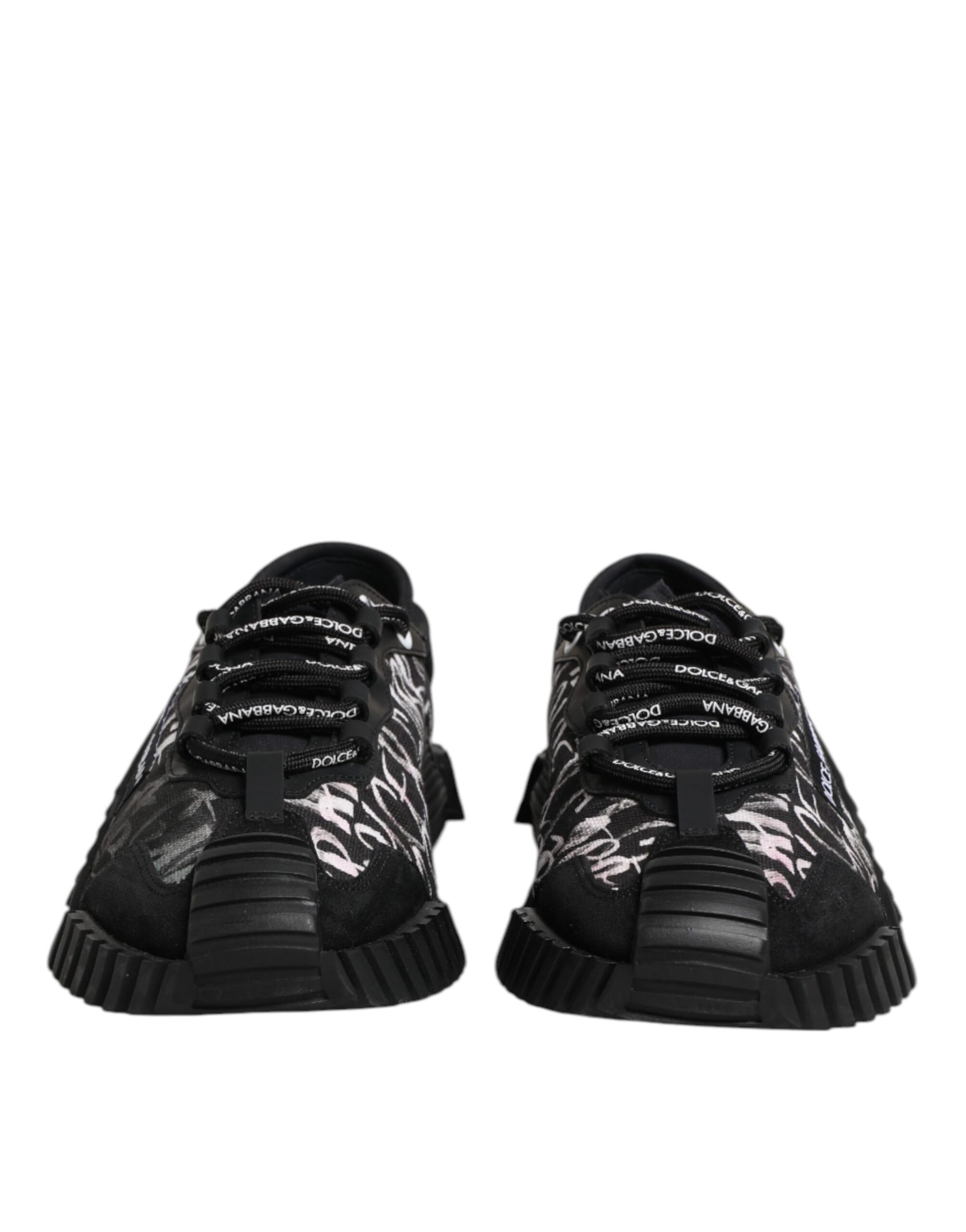 Black White NS1 Lace Up Low Top Sneakers Shoes
