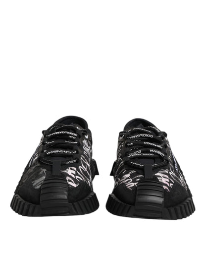 Black White NS1 Lace Up Low Top Sneakers Shoes
