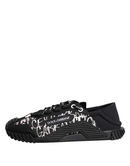 Black White NS1 Lace Up Low Top Sneakers Shoes