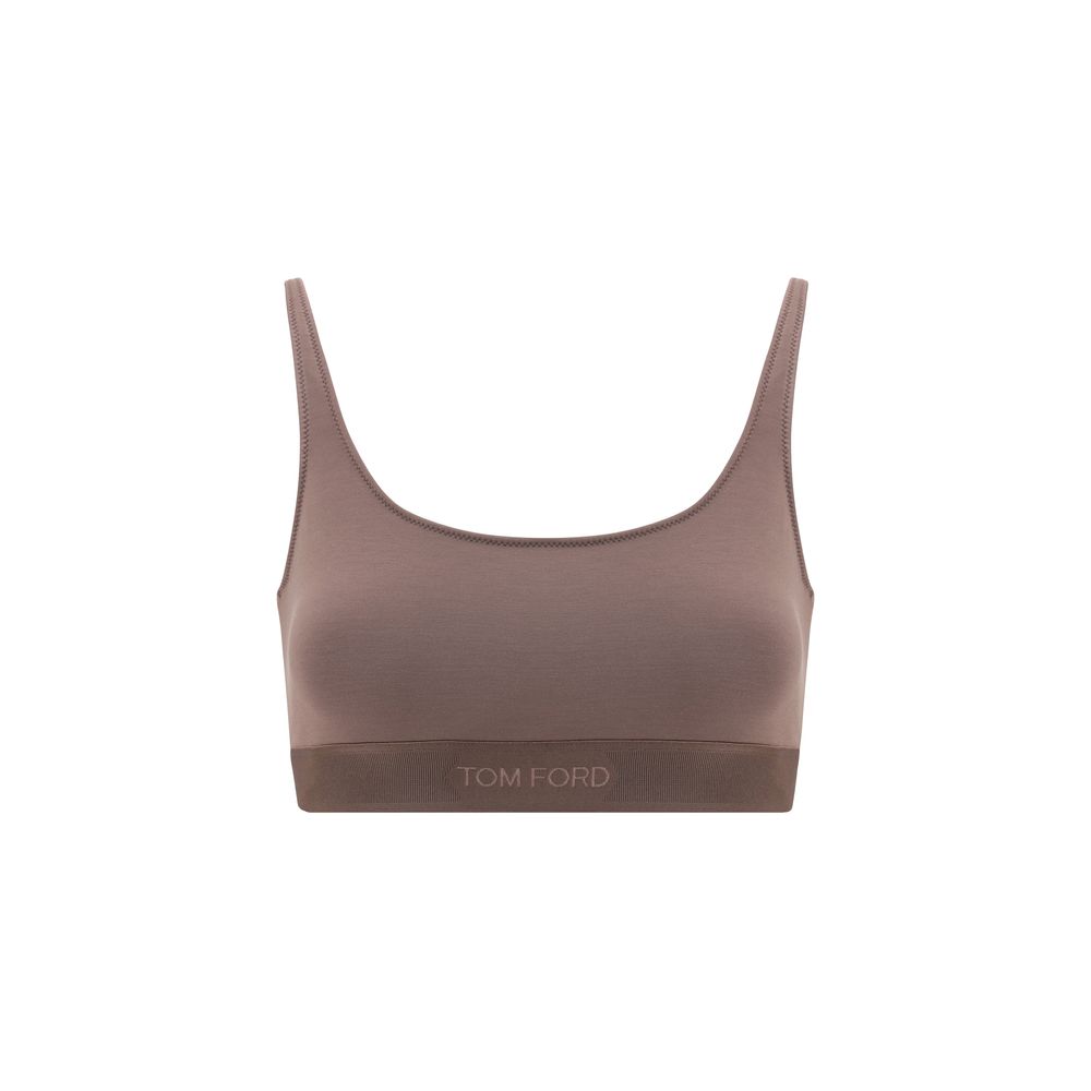 Modal bralette Top with jacquard logo